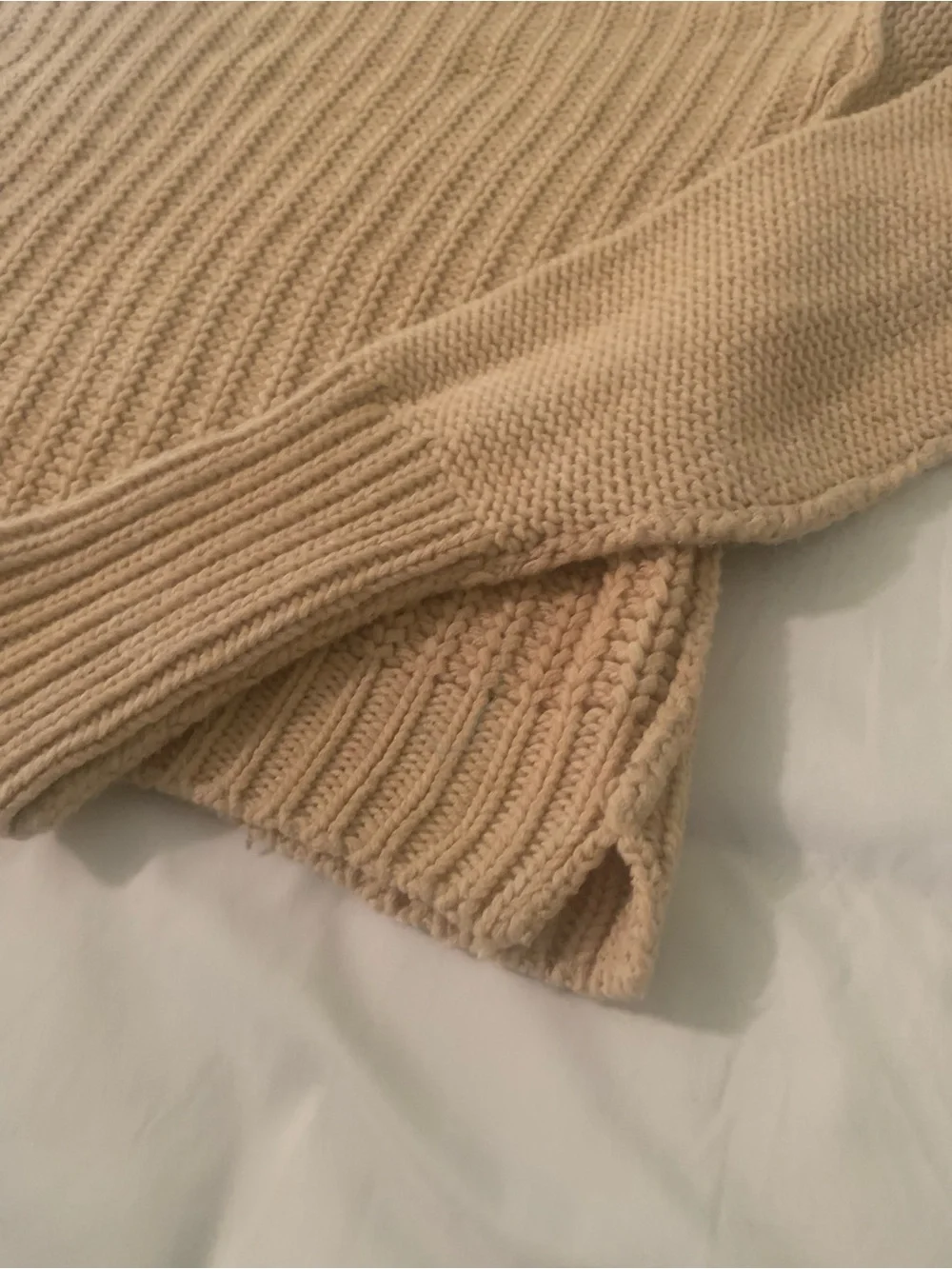 Free People Cropped Women's Pullover Sweater Bell Song Sandcastle Small